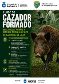 cartel curso de cazador formado modelo 2